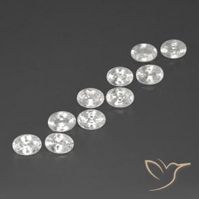 13.42ctw Natural Branco Zircão, oval, VS