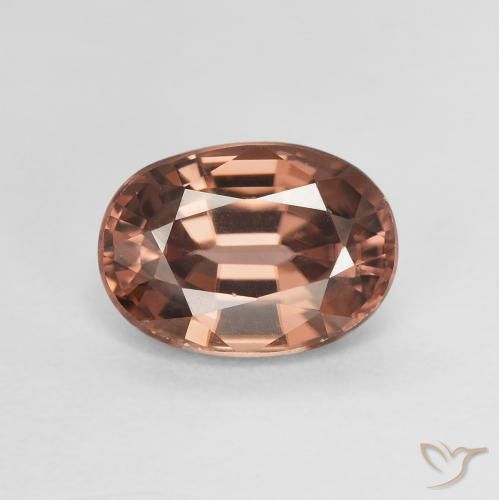 2.74ct Natural Marrom Canela claro Zircão, oval, VVS-VS