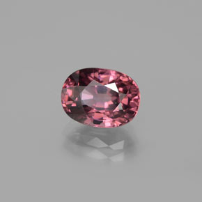 Zircão rosa natural 3,71ct, corte oval, VVS