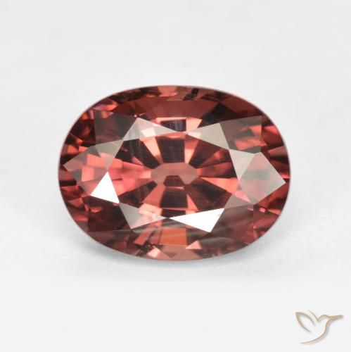 2.96ct Natural Merlot tinto Zircão, oval, VS
