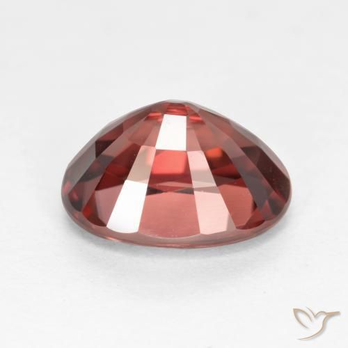 Zircão Merlot tinto Natural 2.96ct, oval, VS