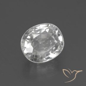 Zircão Branco Natural 2.76ct, oval, VS