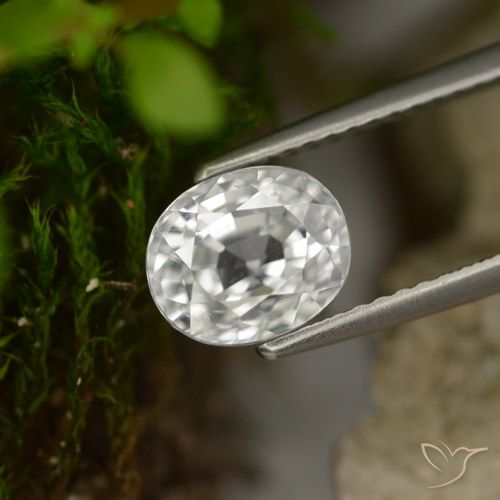 3.16ct Natural branco quente Zircão, oval, VS