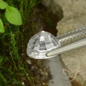 Zircão branco quente Natural 3.16ct, oval, VS