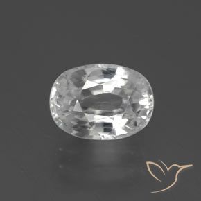 3.04ct Natural Branco Zircão, oval, VVS