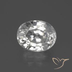 3.00ct Natural Branco Zircão, oval, VS