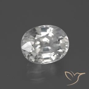 Zircão Branco Natural 3.00ct, oval, VS