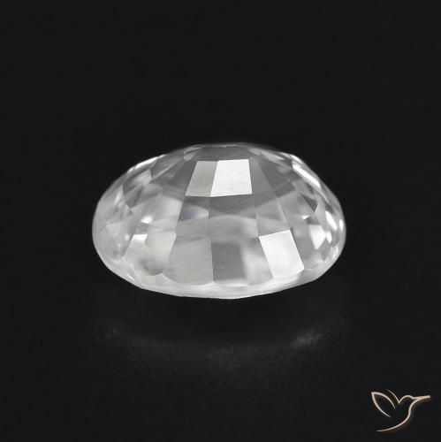 Zircão Branco Natural 3.04ct, Corte Oval, VVS-VS