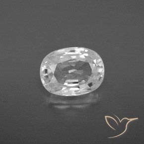 3.35ct Natural Branco Zircão, oval, VVS-VS