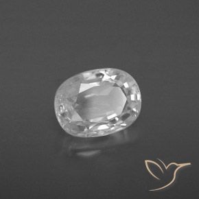Zircão Branco Natural 3.35ct, oval, VVS-VS