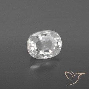 Zircão Branco Natural 3.05ct, oval, VVS-VS
