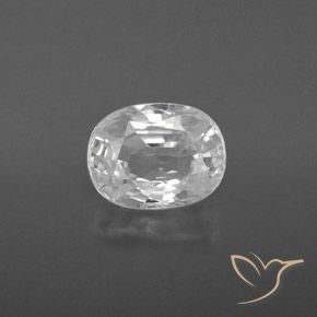 3.12ct Natural Branco Zircão, oval, VVS-VS