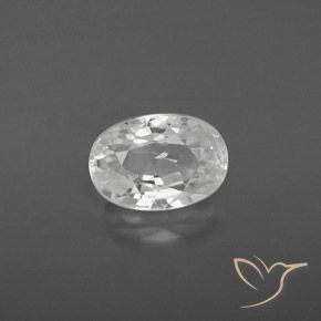 2.95ct Natural Branco Zircão, oval, VVS