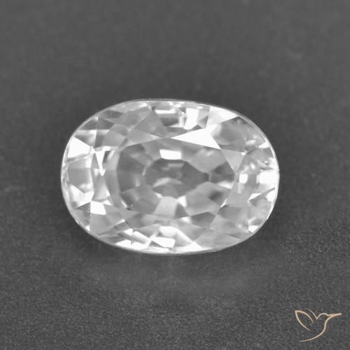 3.07ct Natural Branco Zircão, oval, VS