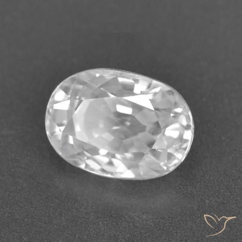 Zircão Branco Natural 3.07ct, oval, VS