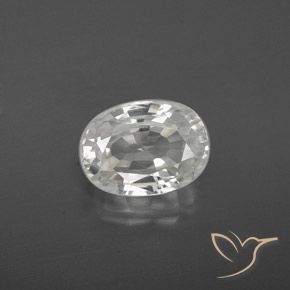 3.27ct Natural Branco Zircão, oval, VVS-VS