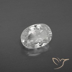 Zircão Branco Natural 3.27ct, oval, VVS-VS
