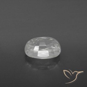 Zircão Branco Natural 3.27ct, oval, VVS-VS