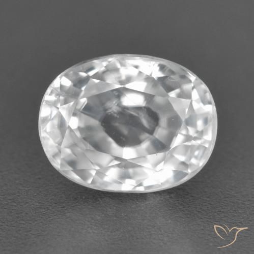 3.28ct Natural Branco Zircão, oval, VS