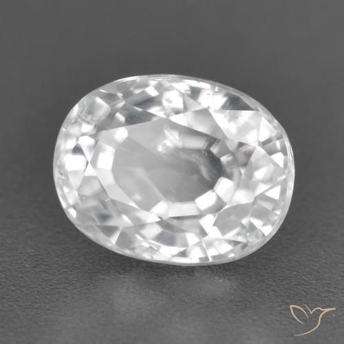 Zircão Branco Natural 3.28ct, oval, VS