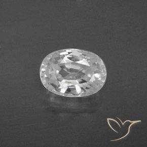 3.23ct Natural Branco Zircão, oval, VS