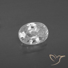 Zircão Branco Natural 3.23ct, oval, VS