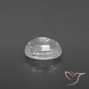 Zircão Branco Natural 3.23ct, oval, VS