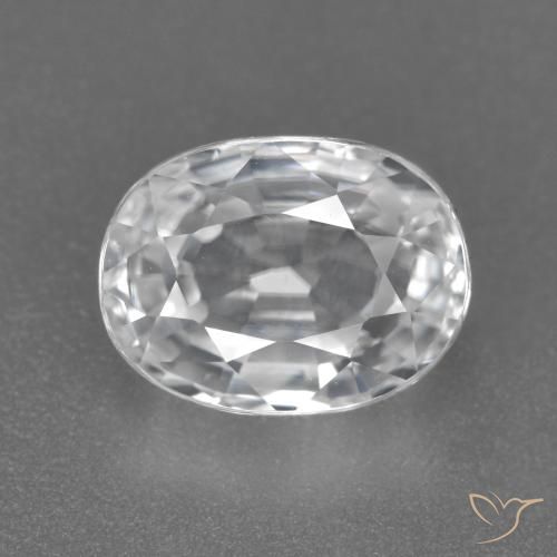 3.06ct Natural Branco Zircão, oval, VVS