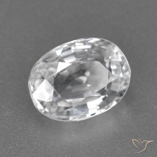 Zircão Branco Natural 3.06ct, oval, VVS