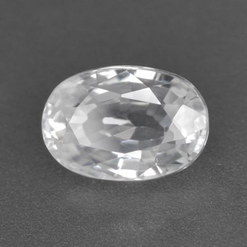 Zircão Branco Natural 3.31ct, Corte Oval, VVS