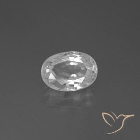 3.17ct Natural Branco Zircão, oval, VS
