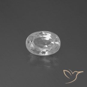 Zircão Branco Natural 3.17ct, oval, VS