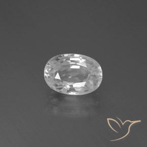 3.53ct Natural Branco Zircão, oval, VS