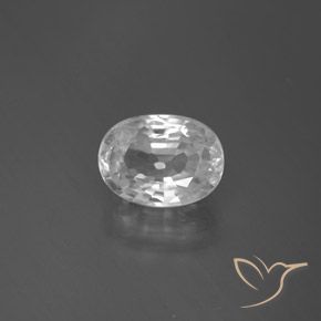 3.17ct Natural Branco Zircão, oval, VS