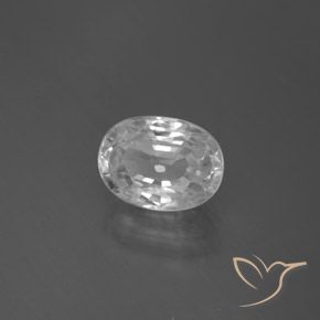 Zircão Branco Natural 3.17ct, oval, VS
