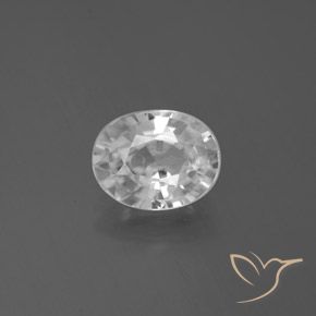 3.02ct Natural Branco Zircão, oval, VVS-VS