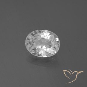 Zircão Branco Natural 3.02ct, oval, VVS-VS
