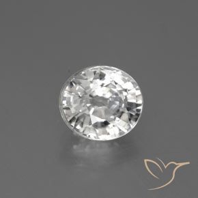 2.84ct Natural Branco Zircão, oval, VVS