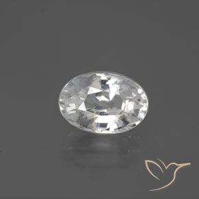 2.69ct Natural Branco Zircão, oval, VVS