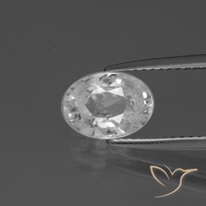 2.38ct Natural Branco Zircão, oval, VVS