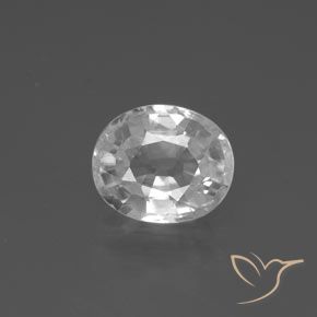 2.87ct Natural Branco Zircão, oval, VVS