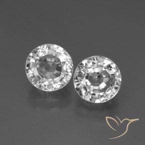 4.28ctw Natural Branco Zircão, Redondo, VVS-VS
