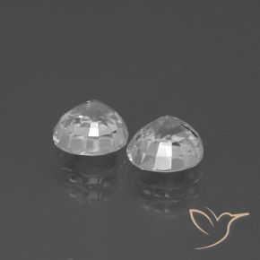 Pedras preciosas de Zircão Branco natural de 4.28 ct, Redondo, VVS-VS