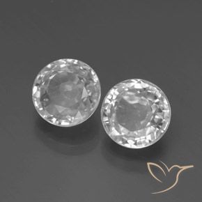 Pedras preciosas de Zircão Branco natural de 4.79 ct, Redondo, VVS