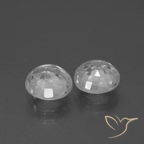 Pedras preciosas de Zircão Branco natural de 4.79 ct, Redondo, VVS