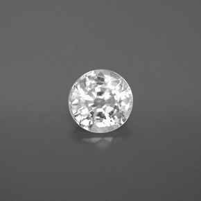 Zircão Branco Natural 2.07ct, Corte Redondo, VVS