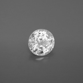 Zircão Branco Natural 2.07ct, Corte Redondo, VVS