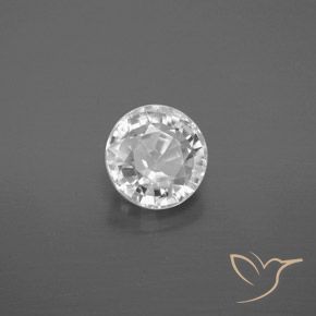 Zircão Branco Natural 2.31ct, Redondo, VVS-VS