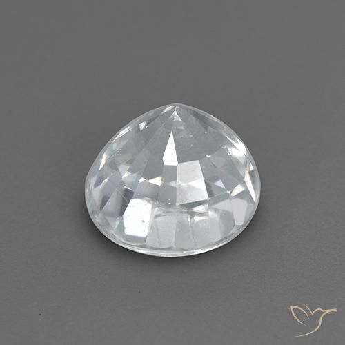 Zircão Branco Natural 2.28ct, Redondo, VVS-VS