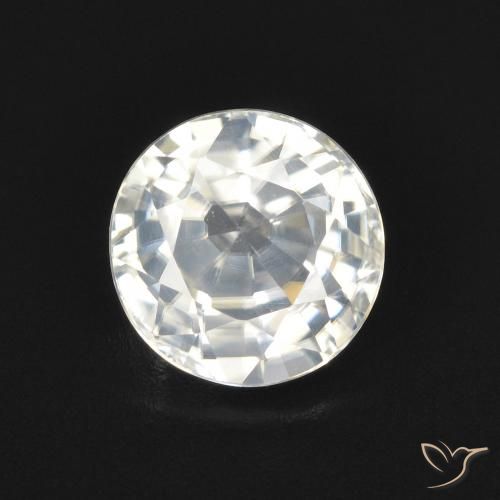 2.05ct Natural branco quente Zircão, Redondo, VVS